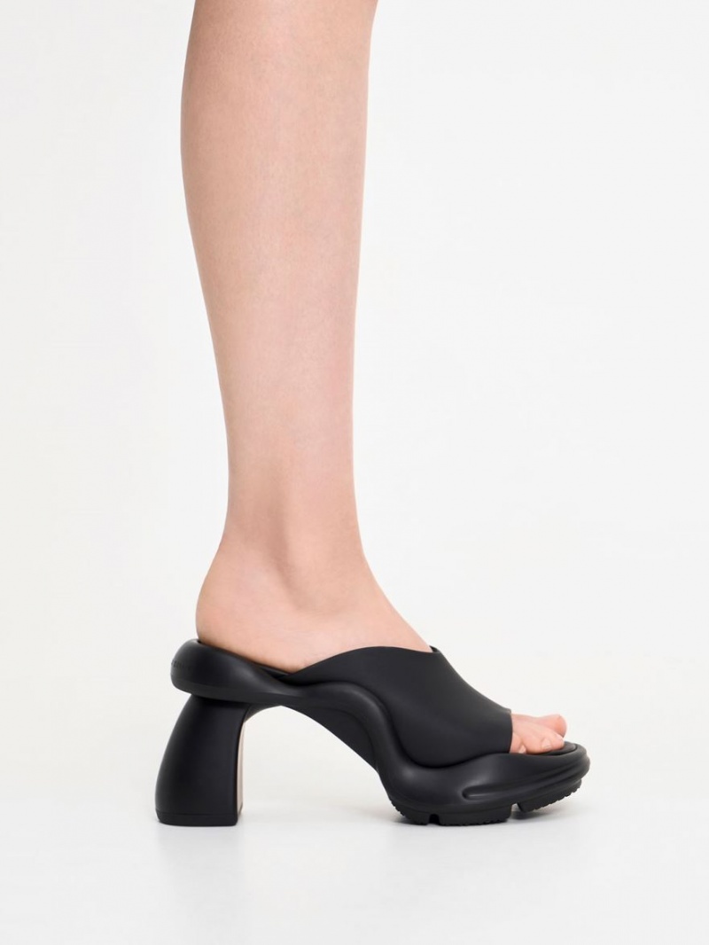Mules Charles & Keith Leila Sculptural Negrii | 967OCLURP