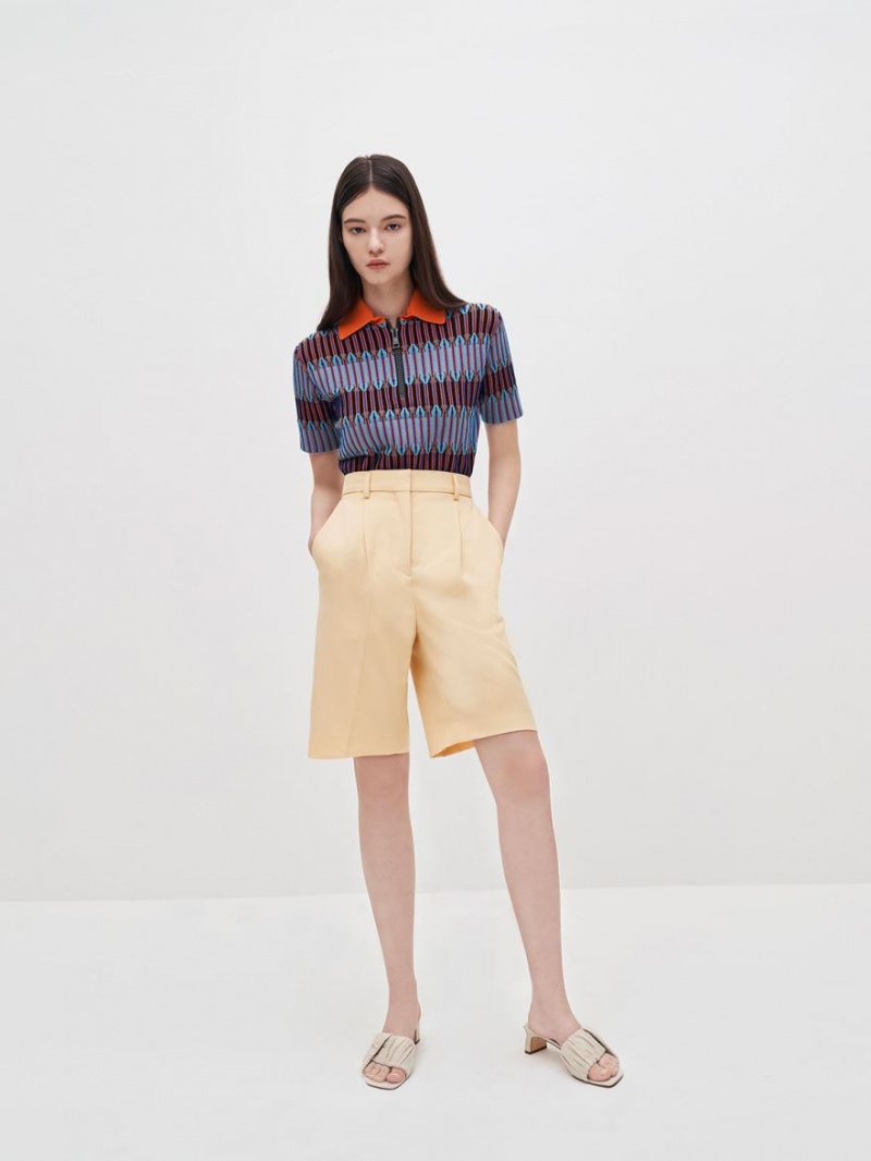 Mules Charles & Keith Linen Asymmetric Ruched Albi | 493NLPWCD