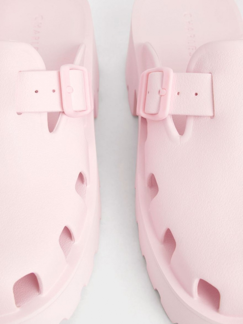 Mules Charles & Keith Mae Buckled Platforma Roz Deschis | 680RUGMSO