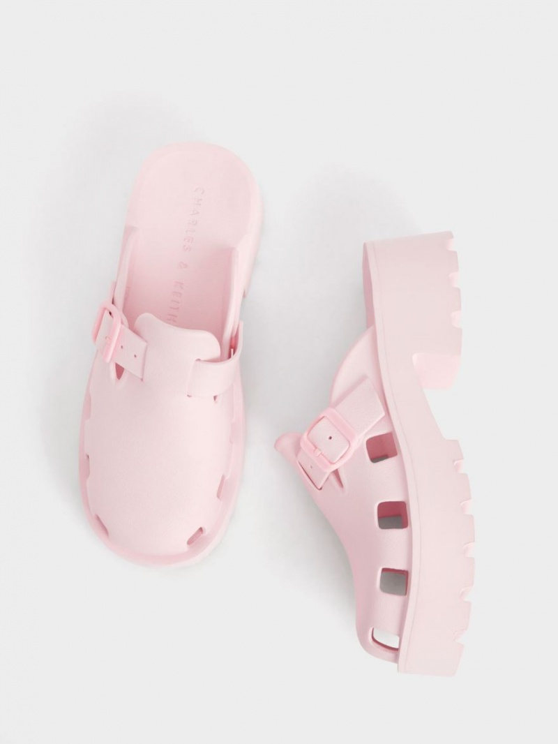 Mules Charles & Keith Mae Buckled Platforma Roz Deschis | 680RUGMSO