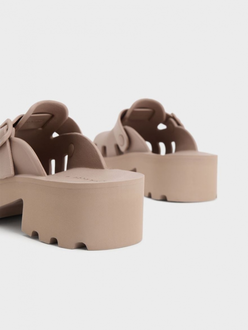 Mules Charles & Keith Mae Buckled Platforma Maro | 691AMWDXF