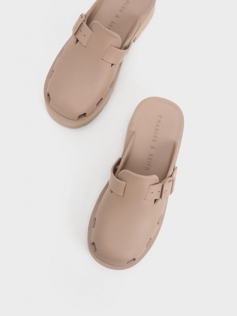Mules Charles & Keith Mae Buckled Platforma Maro | 691AMWDXF