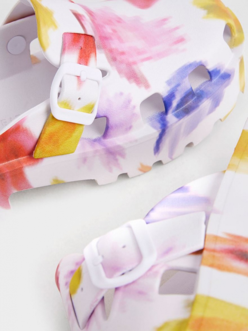 Mules Charles & Keith Mae Printed Buckled Platforma Colorati | 758BCTMKQ