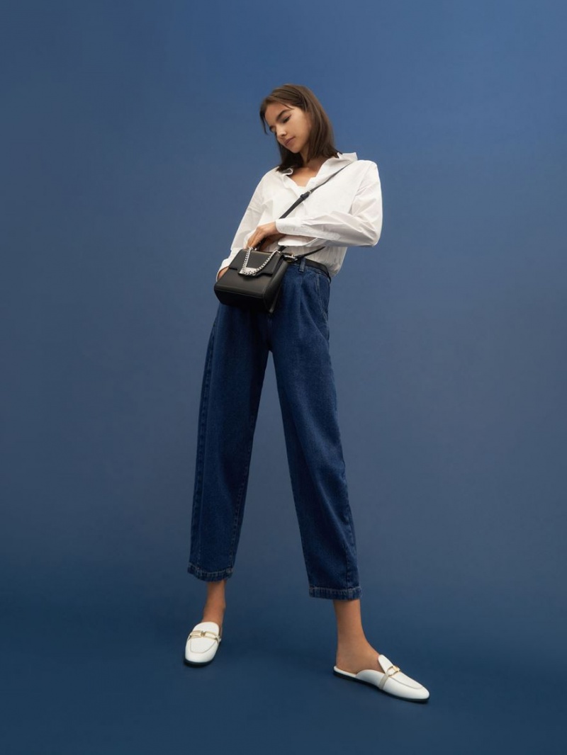 Mules Charles & Keith Metallic Accent Flats Albi | 870AQHSXF