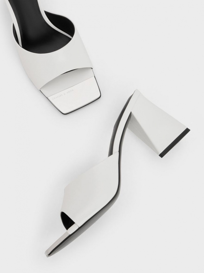 Mules Charles & Keith Metallic Cap Sculptural Heel Albi | 387NCSAQL