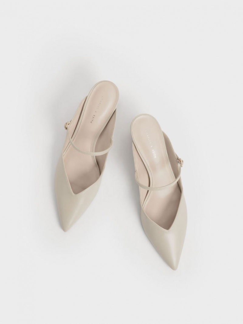 Mules Charles & Keith Metallic Sculptural Heel Albi | 381ZRFKNU