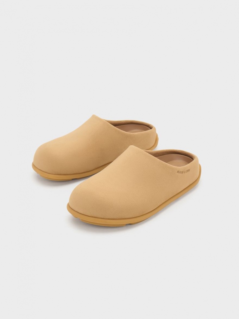 Mules Charles & Keith Molly Textured Plati Maro | 429DTGCOW