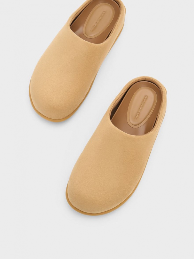 Mules Charles & Keith Molly Textured Plati Maro | 429DTGCOW