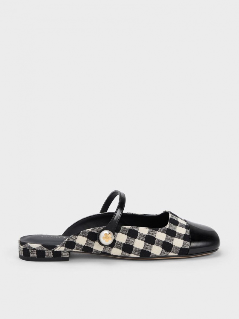 Mules Charles & Keith Pearl Embellished Gingham Plati Colorati | 964QYKZRA