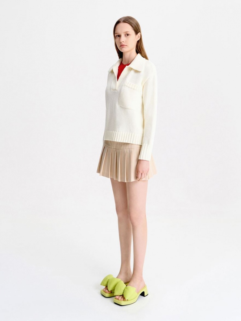 Mules Charles & Keith Puffy Bow Toc Verzi Deschis | 814ZJSQXR