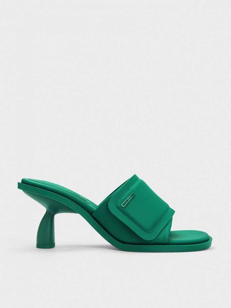 Mules Charles & Keith Puffy Sculptural Heel Verzi | 981MZCVIG