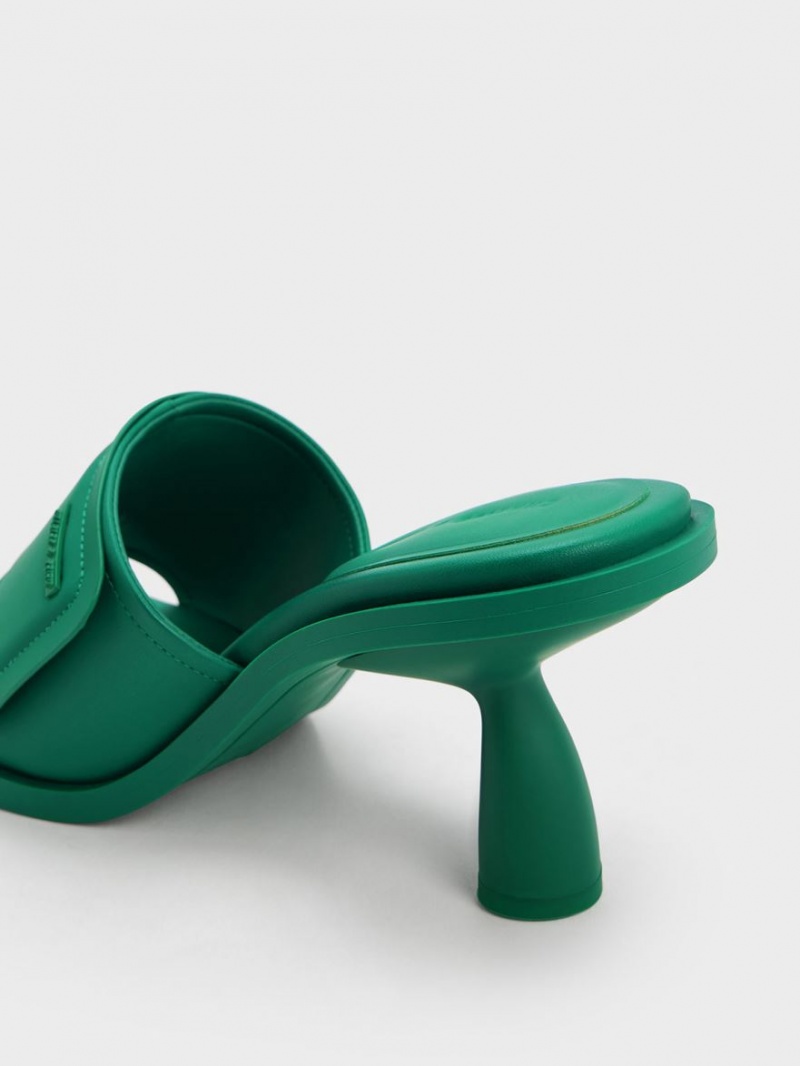 Mules Charles & Keith Puffy Sculptural Heel Verzi | 981MZCVIG
