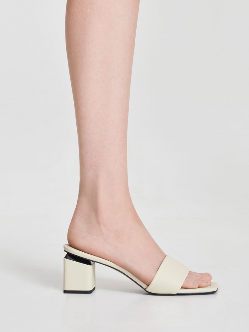 Mules Charles & Keith Square Block Heel Albi | 607PQZXLO