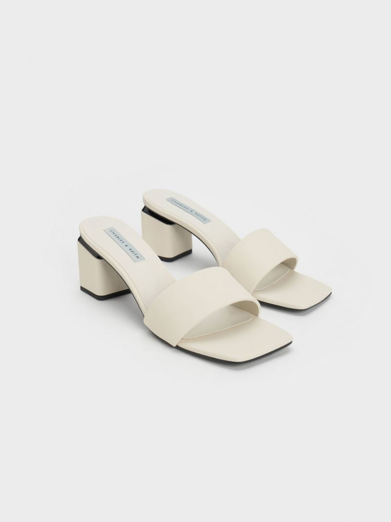 Mules Charles & Keith Square Block Heel Albi | 607PQZXLO
