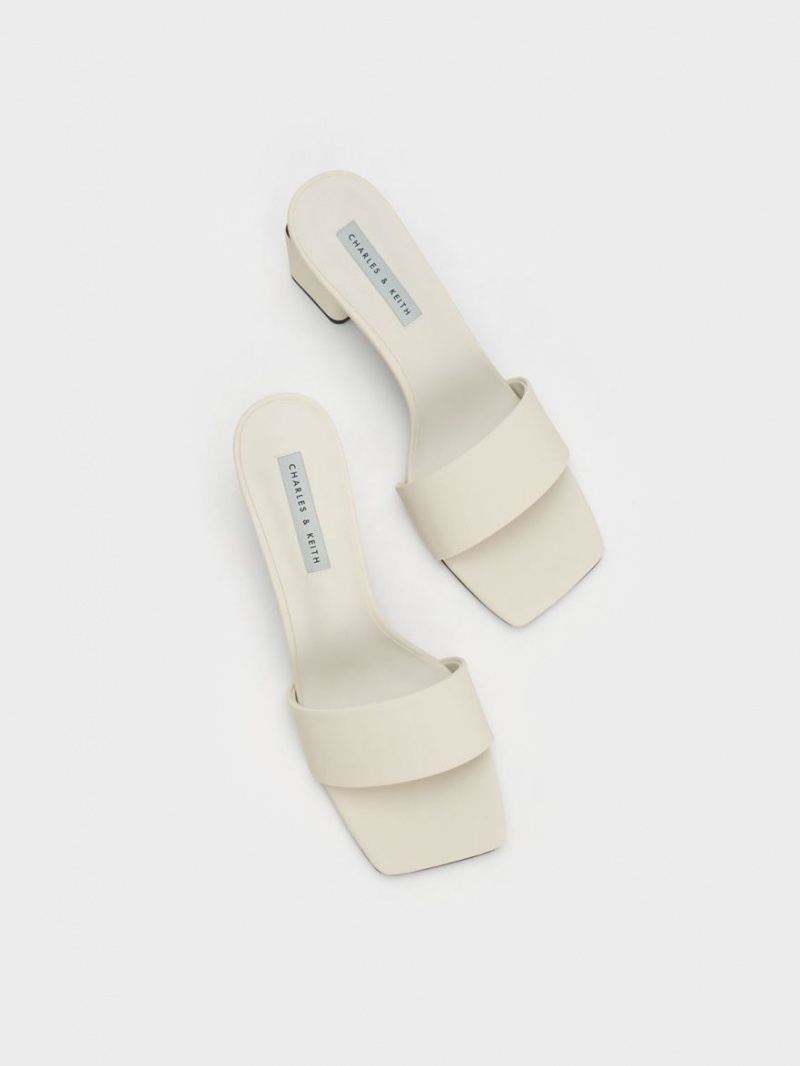 Mules Charles & Keith Square Block Heel Albi | 607PQZXLO