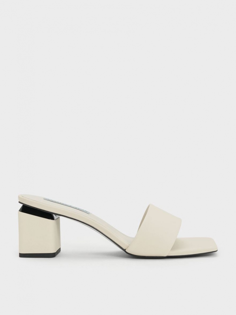 Mules Charles & Keith Square Block Heel Albi | 607PQZXLO