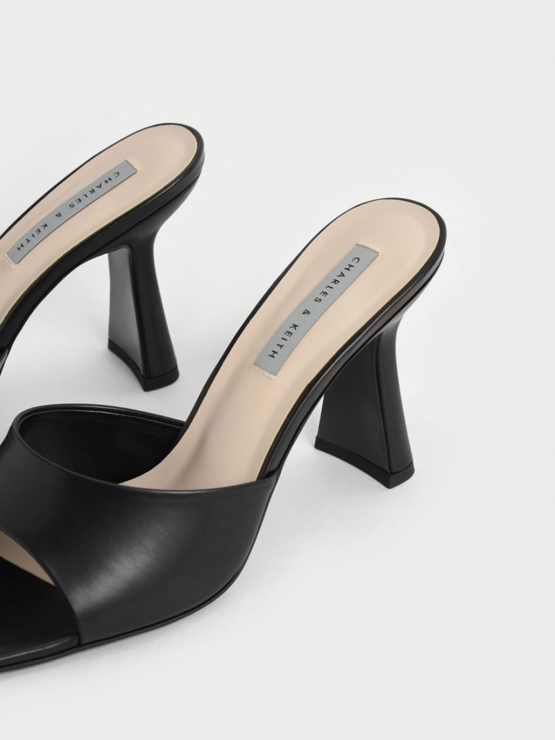 Mules Charles & Keith Square Bombeu Toc Negrii | 856BRCAWO