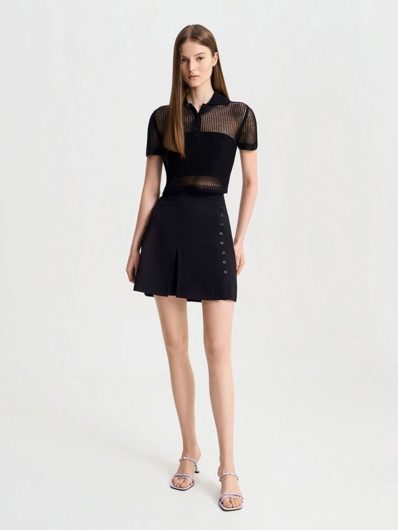 Mules Charles & Keith Square Crystal-Embellished Metallic Piele Toc Violet | 198JHUITM