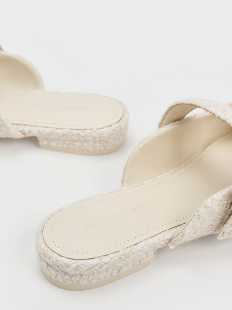Mules Charles & Keith Tweed Pearl Cu Catarama Mary Jane Albi | 546ZFURSK