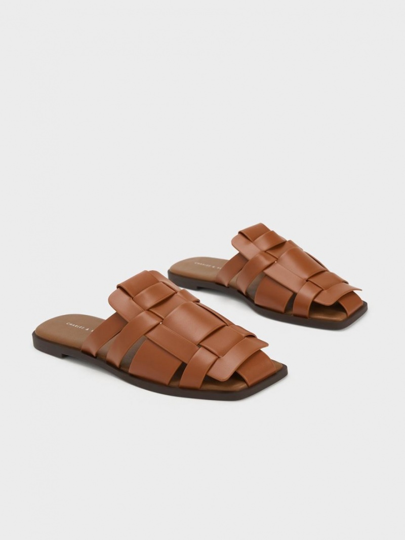 Mules Charles & Keith Woven Plati Maro | 427UVTFOM