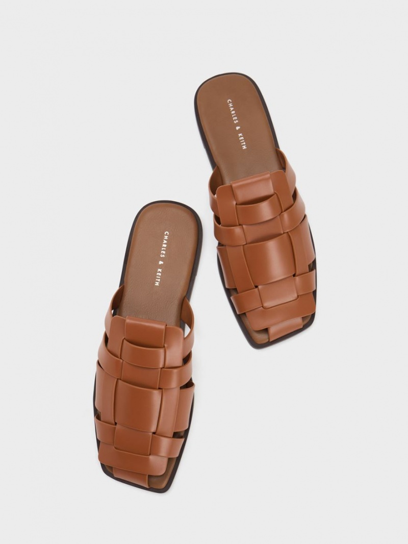 Mules Charles & Keith Woven Plati Maro | 427UVTFOM