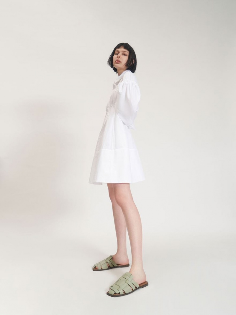 Mules Charles & Keith Woven Plati Verde Menta | 637KCTJVF