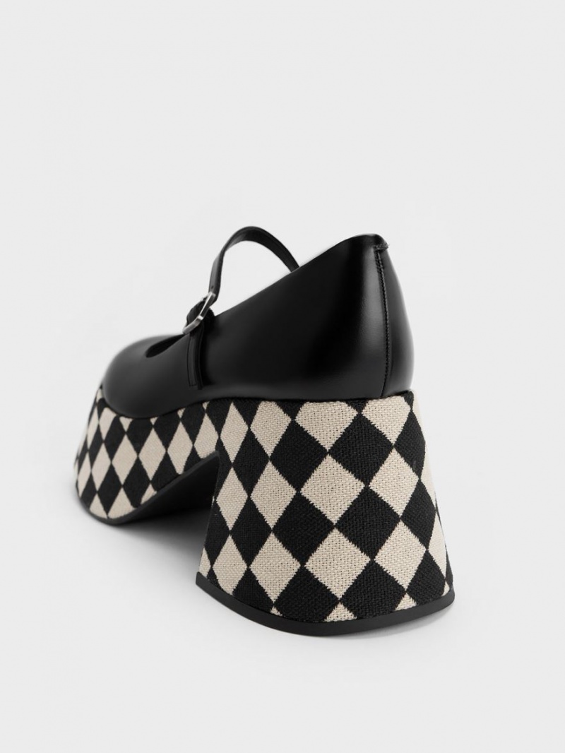 Pantofi Mary Jane Charles & Keith Checkered Platforma Colorati | 102LWDAHR