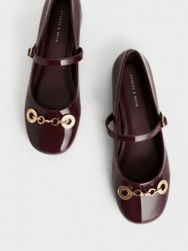 Pantofi Mary Jane Charles & Keith Circle Chain-Link Lacuita Visinii | 546SIRWZV