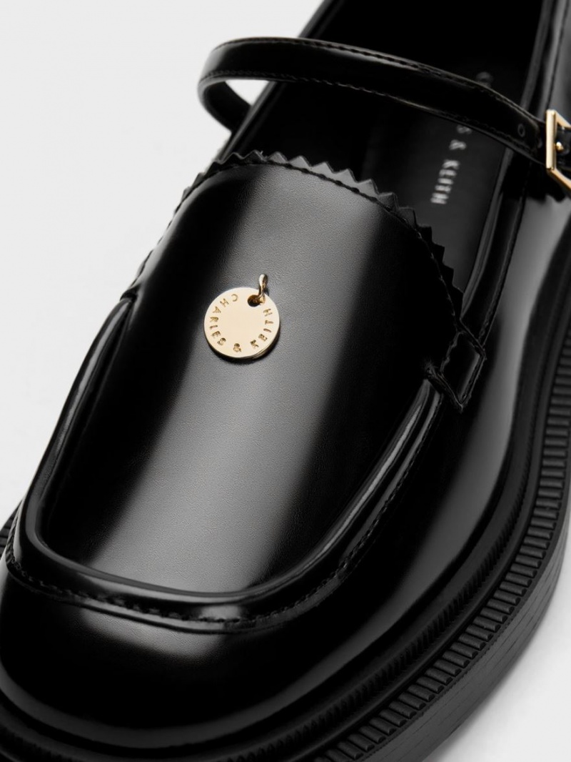 Pantofi Mary Jane Charles & Keith Circle Charm Negrii | 951SLJTAH