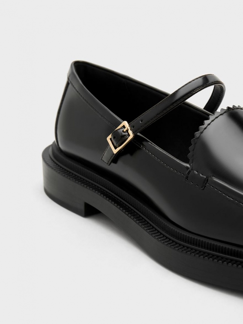 Pantofi Mary Jane Charles & Keith Circle Charm Negrii | 951SLJTAH
