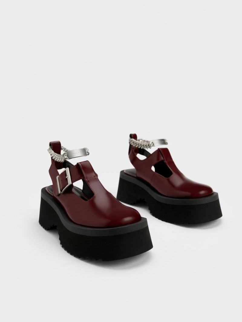 Pantofi Mary Jane Charles & Keith Grosolan Chain Cut-Out Visinii | 720MFCIVU