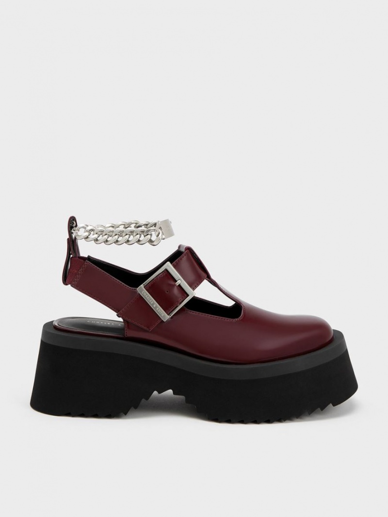 Pantofi Mary Jane Charles & Keith Grosolan Chain Cut-Out Visinii | 720MFCIVU