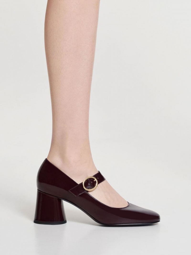 Pantofi Mary Jane Charles & Keith Lacuita Cylindrical Block Heel Visinii | 042YLWFMI