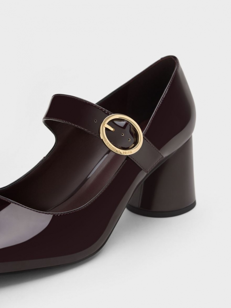 Pantofi Mary Jane Charles & Keith Lacuita Cylindrical Block Heel Visinii | 042YLWFMI