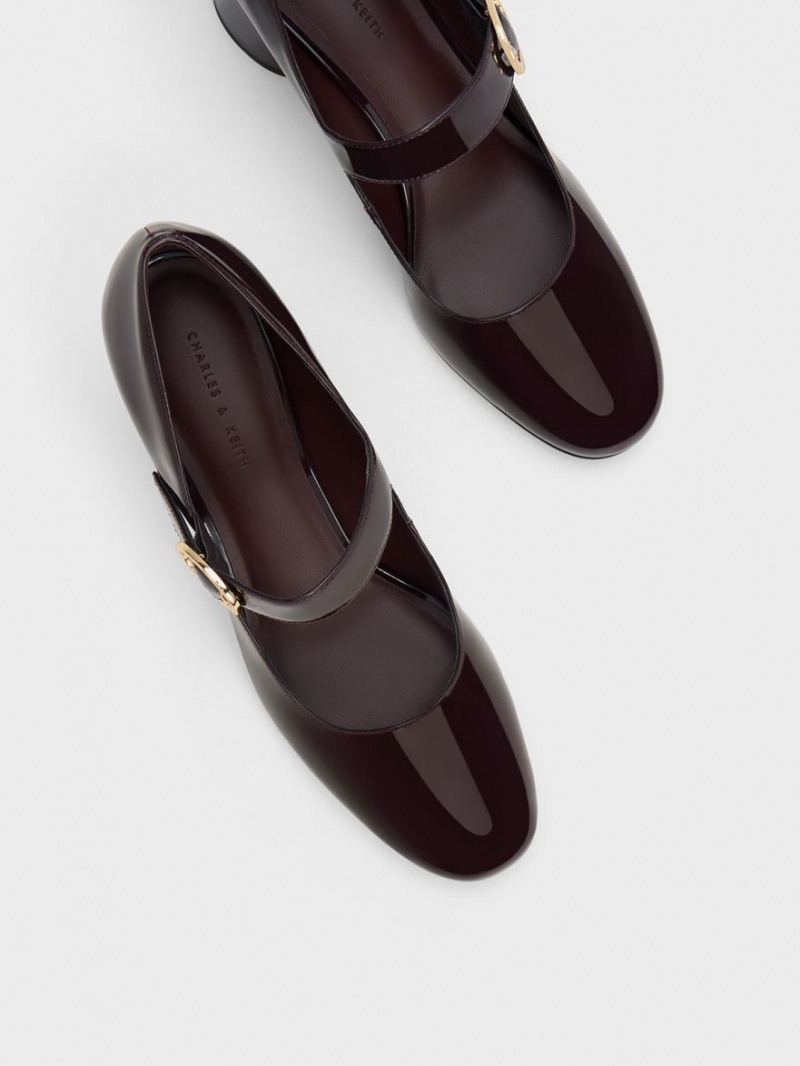 Pantofi Mary Jane Charles & Keith Lacuita Cylindrical Block Heel Visinii | 042YLWFMI