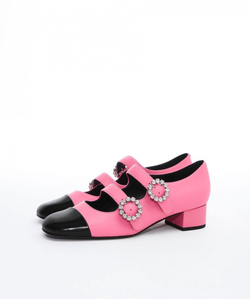 Pantofi Mary Jane Charles & Keith Piele Double-Cu Catarama Crystal-Embellished Roz | 087WCQSKJ