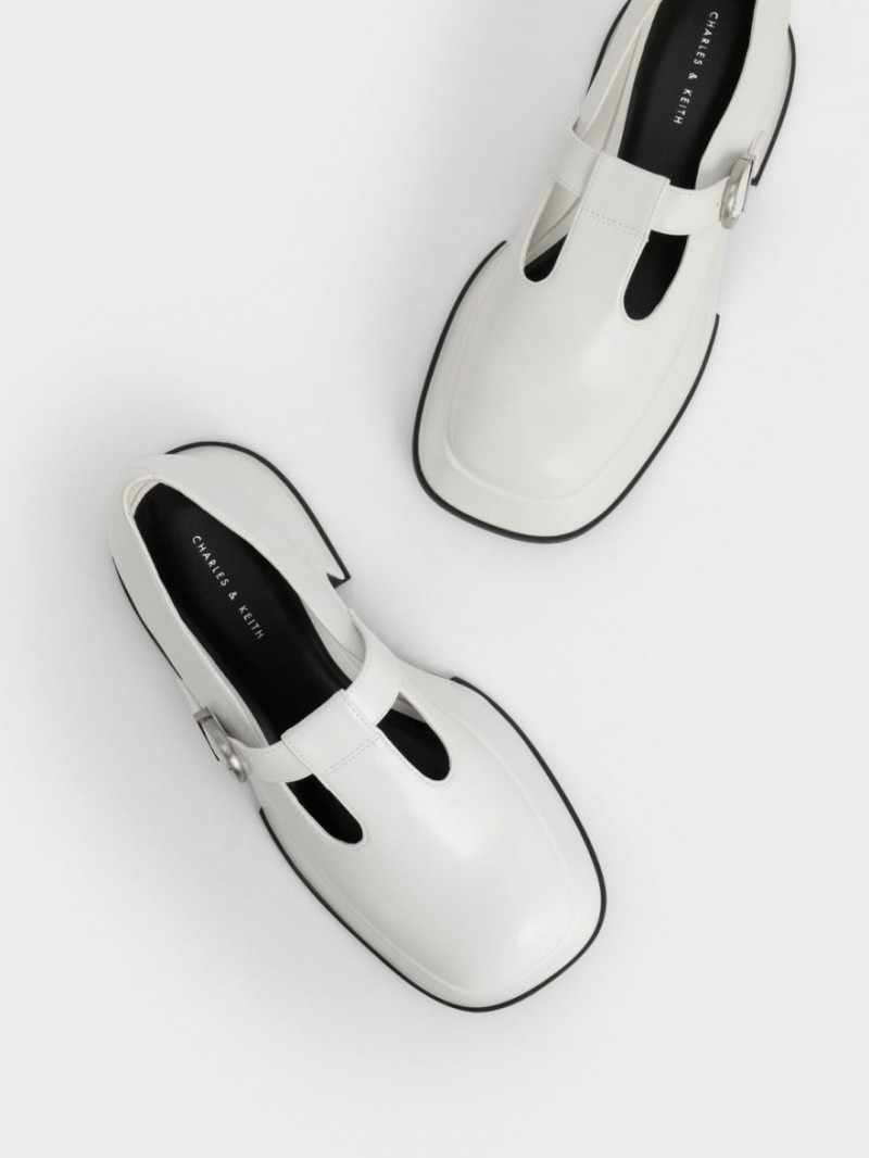 Pantofi Mary Jane Charles & Keith Platforma T-Bar Albi | 035YGWJHL