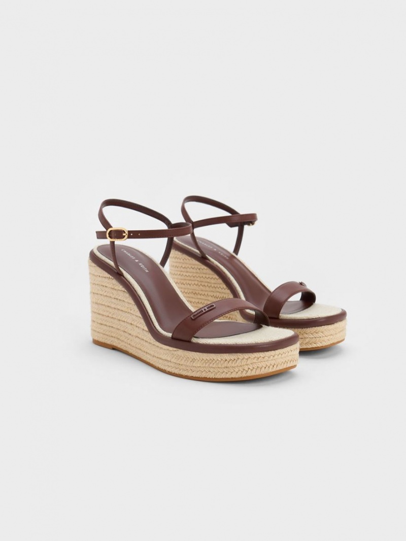 Pantofi Platforma Charles & Keith Espadrile Maro | 279ZKIWXC