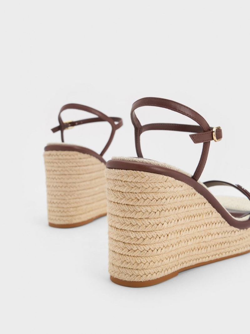 Pantofi Platforma Charles & Keith Espadrile Maro | 279ZKIWXC