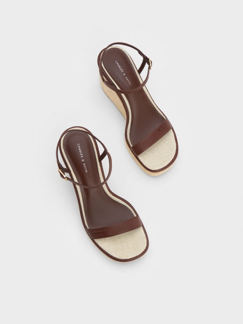 Pantofi Platforma Charles & Keith Espadrile Maro | 279ZKIWXC