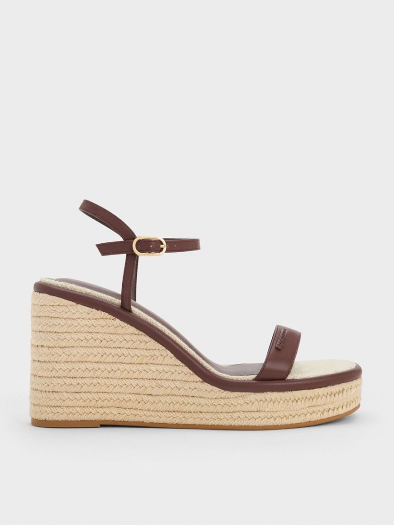 Pantofi Platforma Charles & Keith Espadrile Maro | 279ZKIWXC