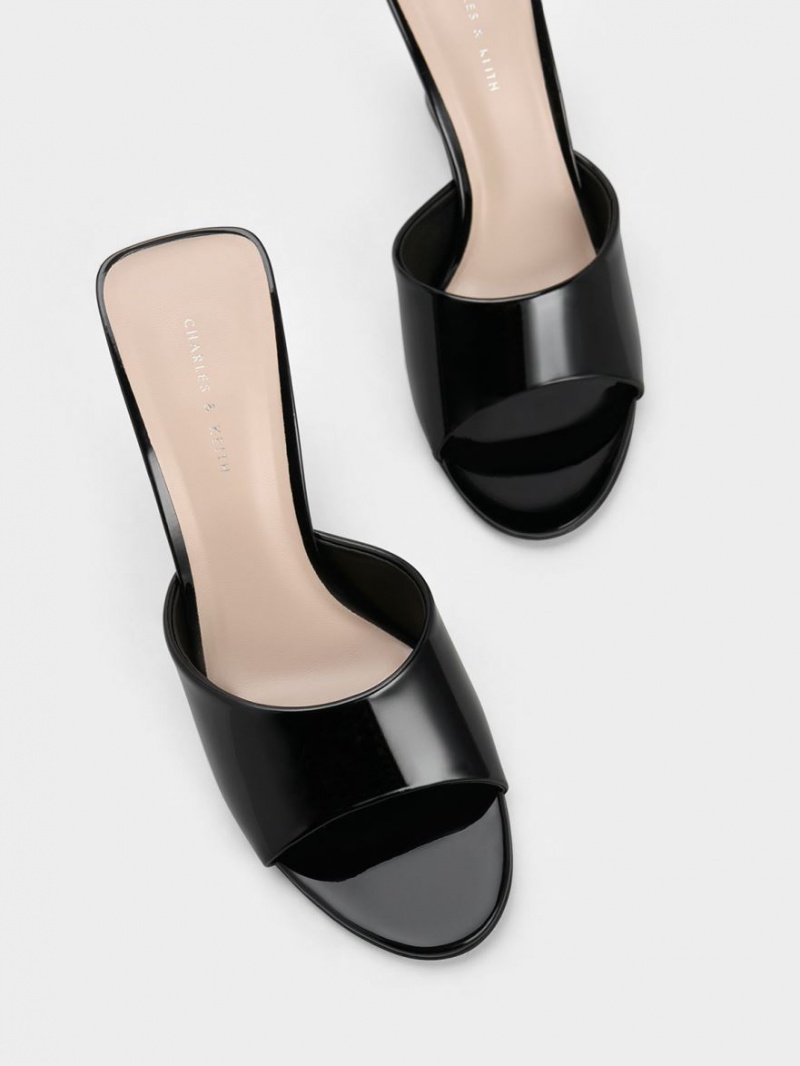 Pantofi Platforma Charles & Keith Lacuita Sculptural Heel Negrii | 109ZVHAYX