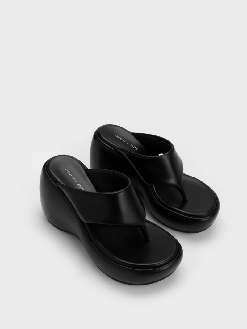 Pantofi Platforma Charles & Keith Noemi Platforma Negrii | 359TRCMAJ
