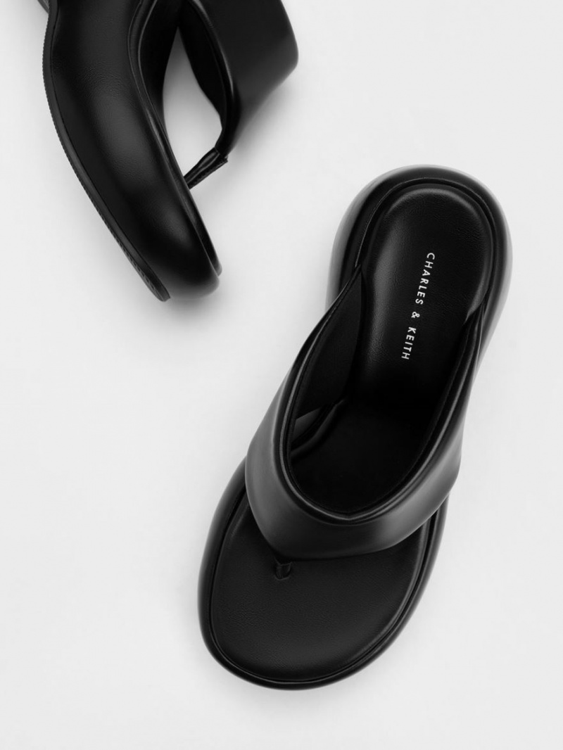 Pantofi Platforma Charles & Keith Noemi Platforma Negrii | 359TRCMAJ