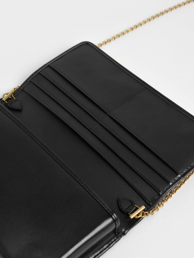 Portofel Charles & Keith Long Negrii | 718HSFDWK