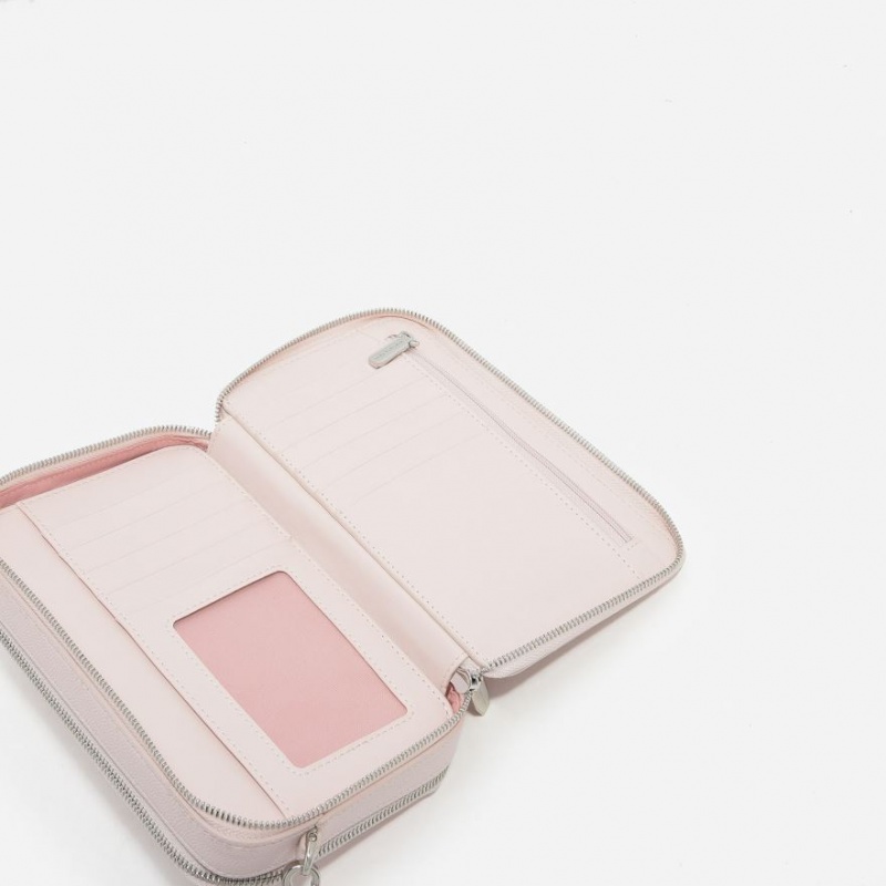 Portofel Charles & Keith Matlasat Boxy Long Roz | 546DOFQVZ