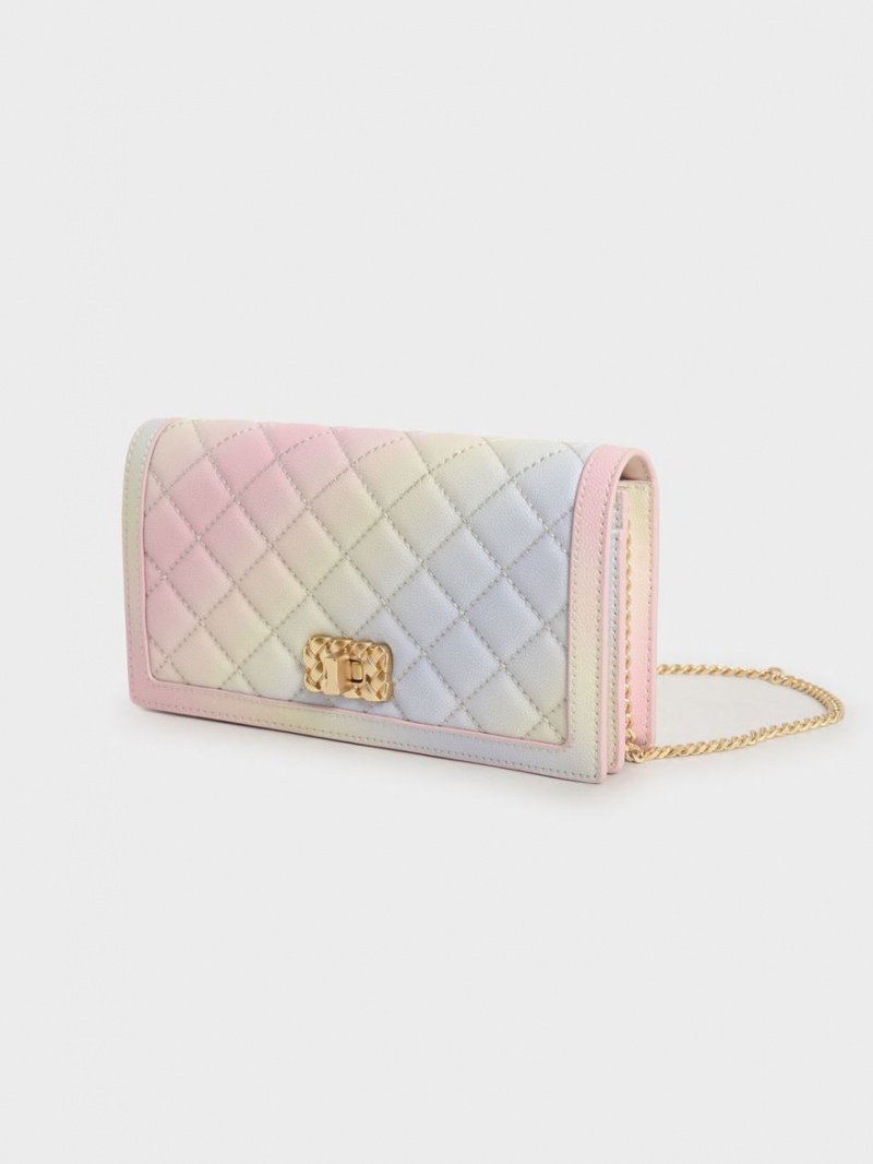 Portofel Charles & Keith Micaela Matlasat Long Colorati | 165QRZOXB