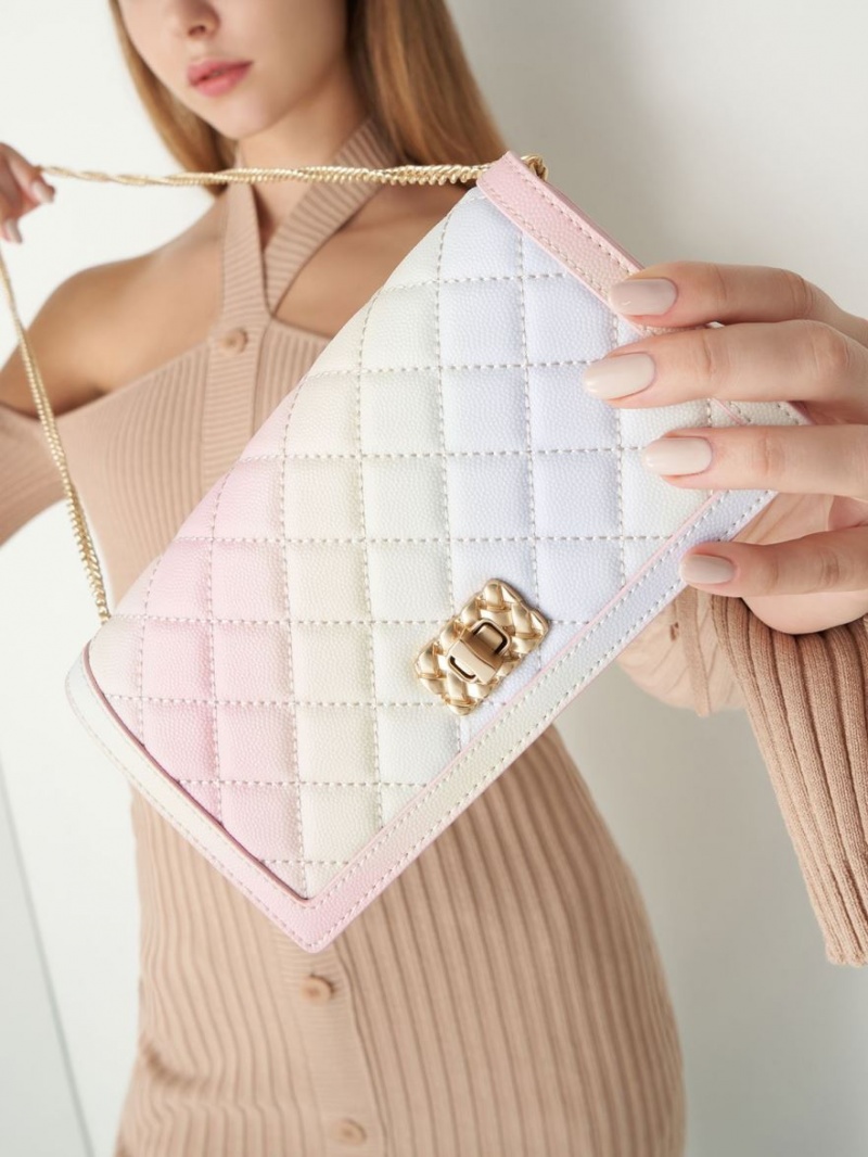 Portofel Charles & Keith Micaela Matlasat Long Colorati | 165QRZOXB