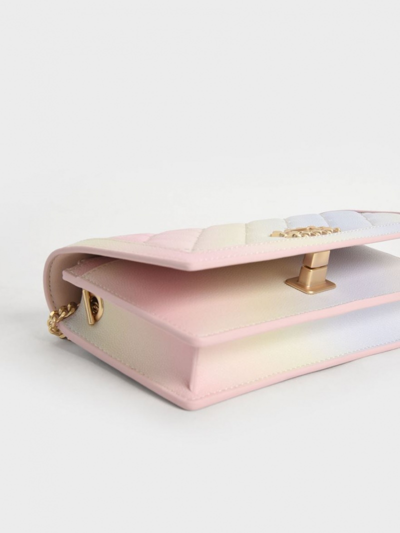 Portofel Charles & Keith Micaela Matlasat Long Colorati | 165QRZOXB