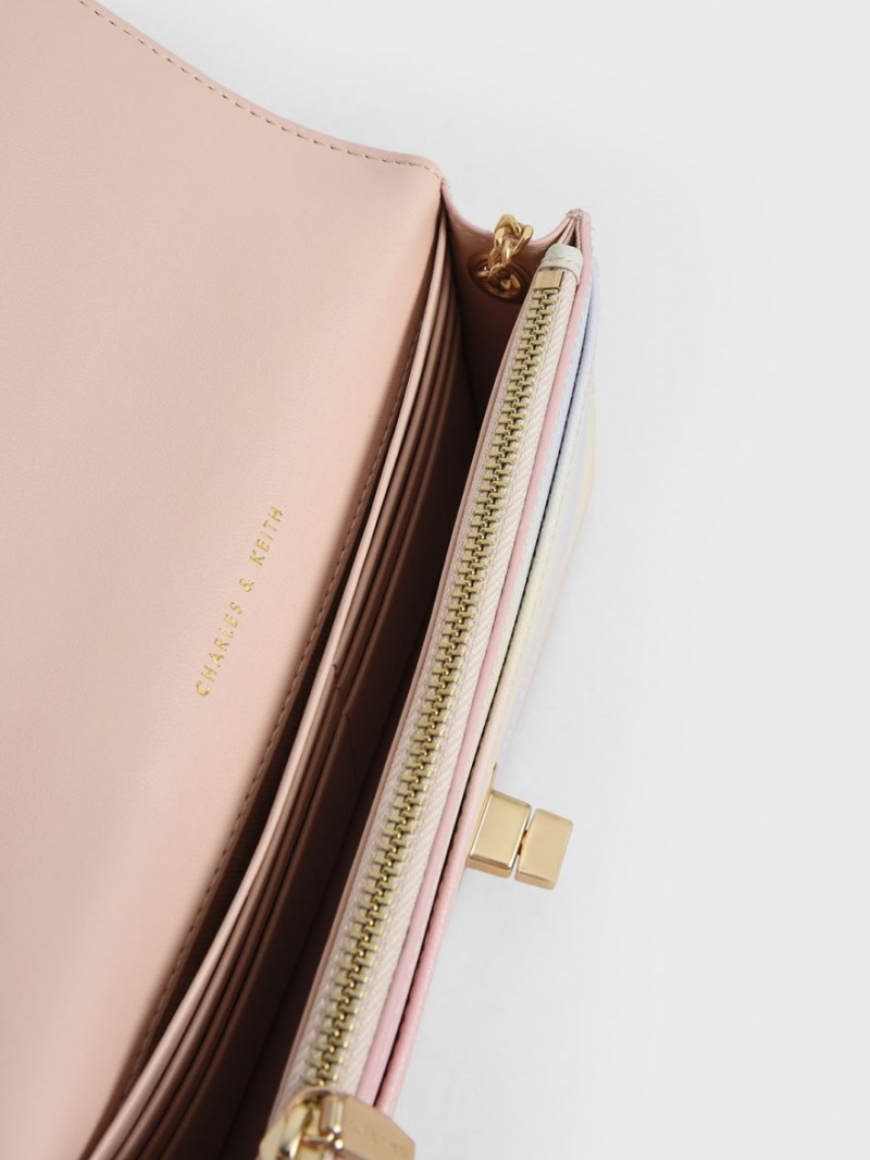 Portofel Charles & Keith Micaela Matlasat Long Colorati | 165QRZOXB